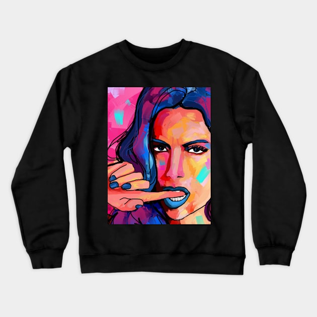 sexy woman Crewneck Sweatshirt by mailsoncello